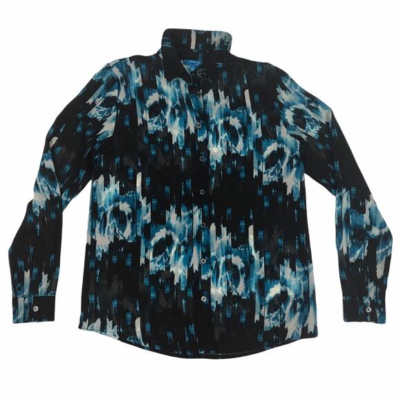 Derek Lam Semi Sheer Abstract Blouse Small - Picture 4 of 7